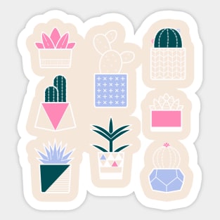 Geometric Succulents Sticker